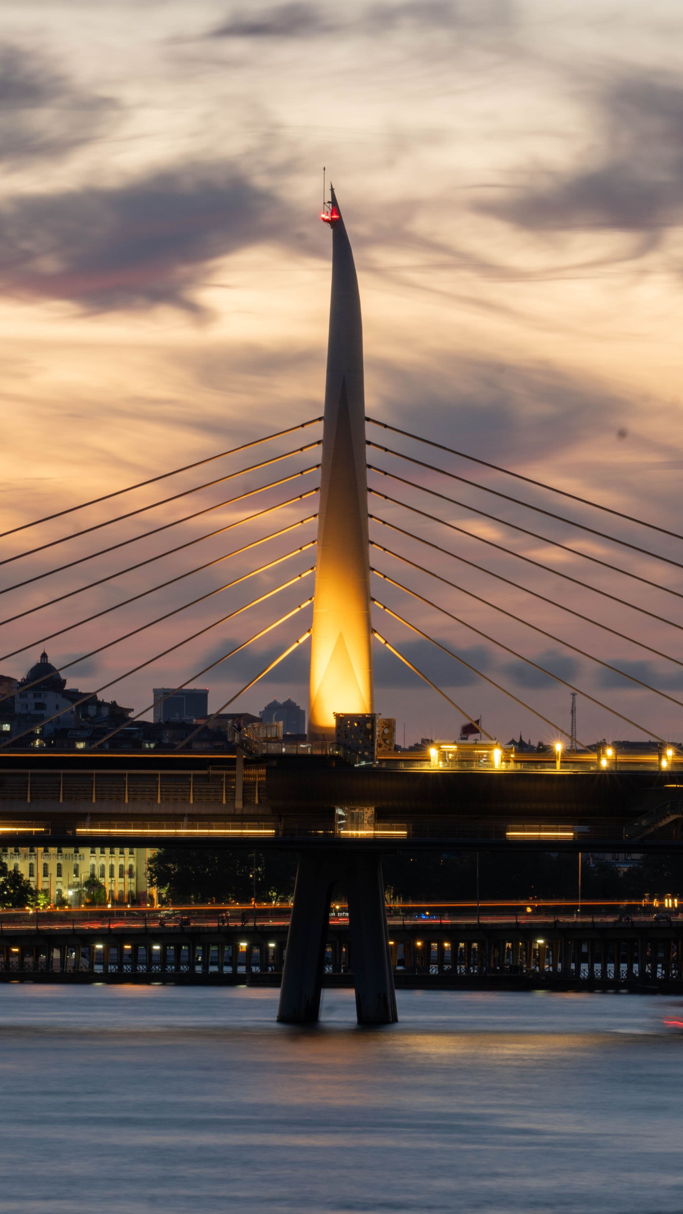 Suspension bridge tower seen from below, the kind of work AEC firms deliver